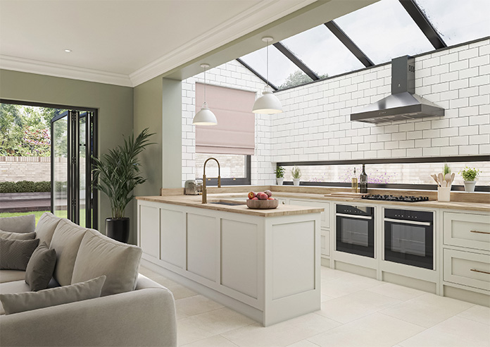 Delicate Chevron, Rusett - Motorised Roman Blind - Image 6